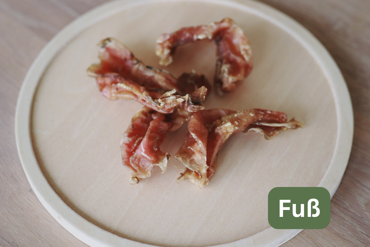 Straußensehnen Probierstück