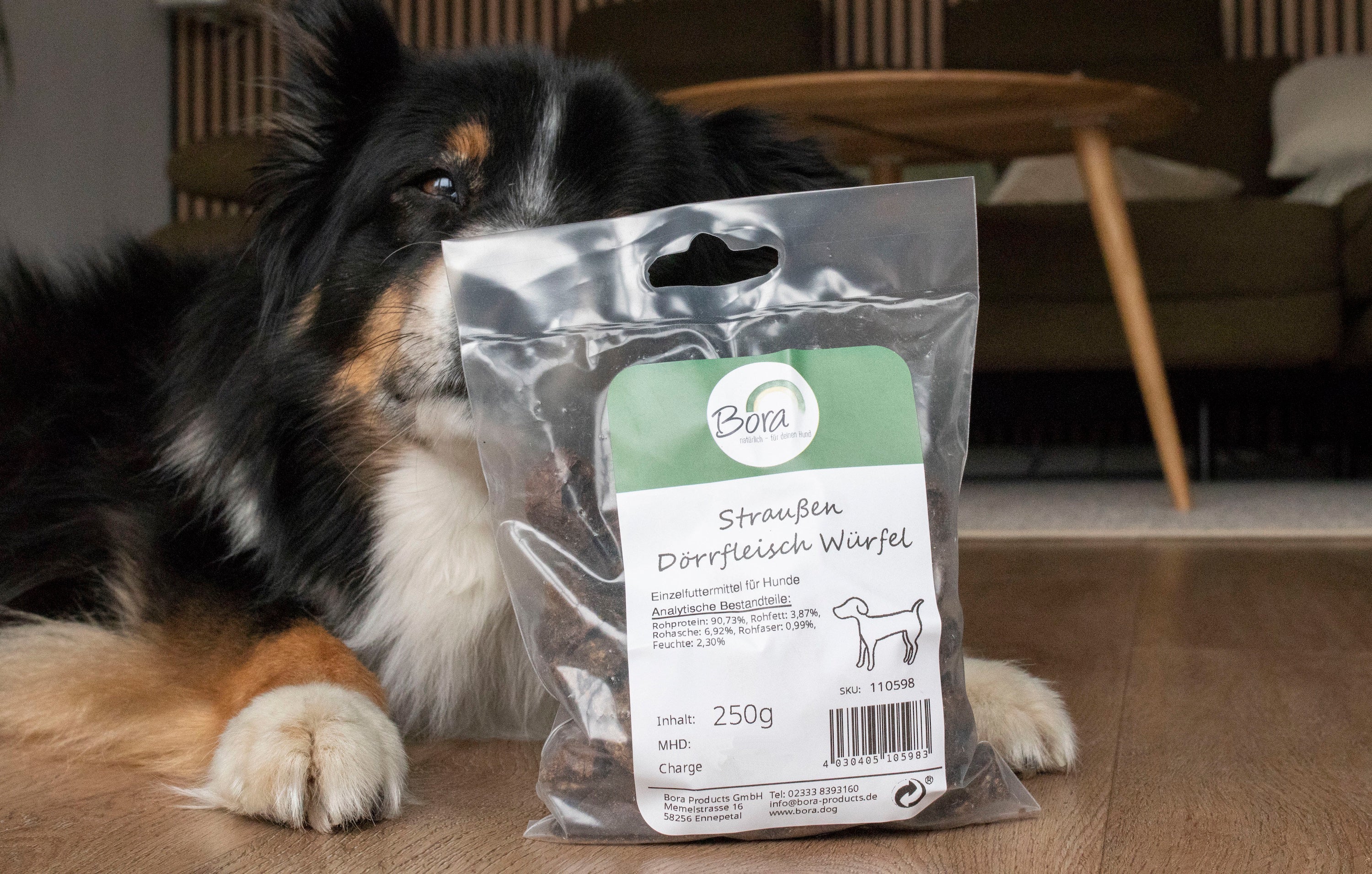 Straußen Dörrfleisch Würfel